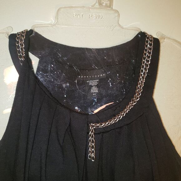 Apostrophe Women Small Black Tank Top | Whimsygoth RomanticGoth SLVS Blouse - Picture 3 of 5